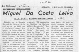 Miguel Da Costa Leiva  [artículo] Carlos René Ibacache.