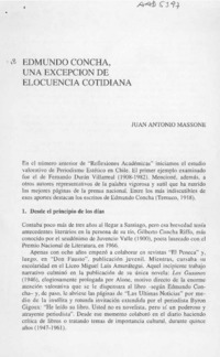 Edmundo Concha, una excepción de elocuencia cotidiana