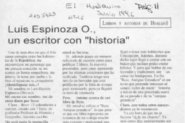 Luis Espinoza O., un escritor con "historia"