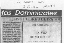 José Flores Leiva  [artículo] Efraín Szmulewicz.