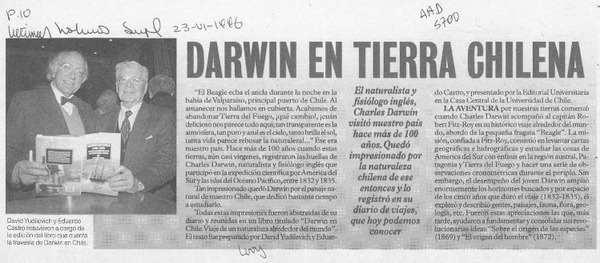 Darwin en tierra chilena  [artículo].