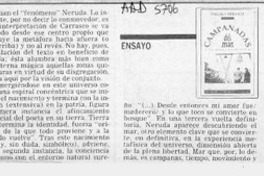 Campanadas del mar  [artículo] Ana María Larraín.