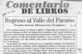 Regreso al Valle del paraíso  [artículo] Carlos León Pezoa.
