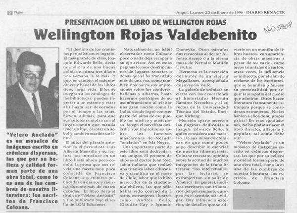 Wellington Rojas Valdebenito  [artículo].