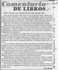 Mónica Sanders  [artículo] H. R. Cortés.