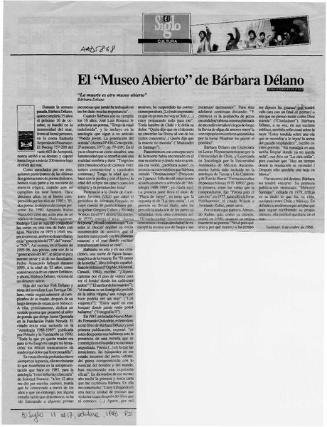 El "Museo abierto" de Bárbara Délano  [artículo] José Christian Páez.