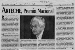Arteche, Premio Nacional