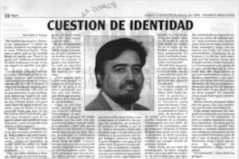 Cuestión de identidad  [artículo] Carlos E. Kayser.