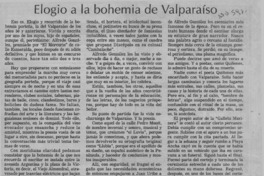 Elogio a la bohemia de Valparaíso  [artículo] Hugo Rolando Cortés.