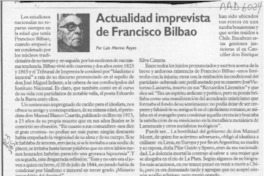 Actualidad imprevista de Francisco Bilbao  [artículo] Luis Merino Reyes.