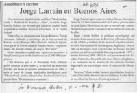 Jorge Larraín en Buenos Aires  [artículo].