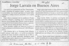 Jorge Larraín en Buenos Aires  [artículo].