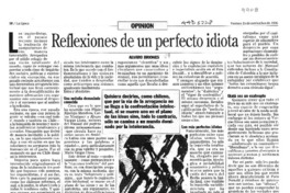 Reflexiones de un perfecto idiota  [artículo] Alvaro Briones.
