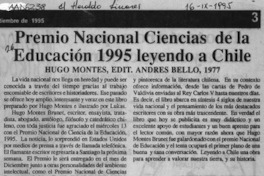 Premio Nacional Ciencias de la Educación 1995 leyendo a Chile  [artículo].