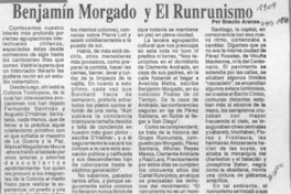 Benjamín Morgado y el Runrunismo  [artículo] Braulio Arenas.