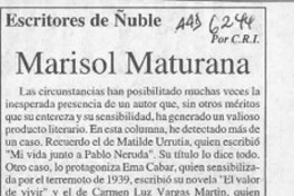 Marisol Maturana  [artículo] C. R. I.