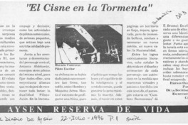 " El cisne en la tormenta"  [artículo] Hernán Ortega Parada.