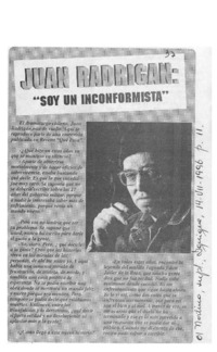 Juan Radrigán, "Soy un inconformista"  [artículo].