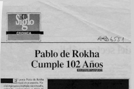 Pablo de Rokha cumple 102 años  [artículo] Alejandro Lavquen.