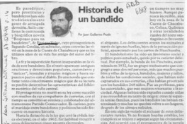 Historia de un bandido  [artículo] Juan Guillermo Prado.