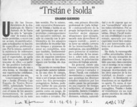 "Tristán e Isolda"  [artículo] Eduardo Guerrero.