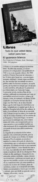 El Guanaco blanco  [artículo] Rodrigo Pinto.