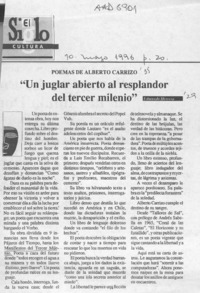"Un juglar abierto al resplandor del tercer milenio"  [artículo] Edmundo Herrera.