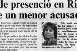 Isabel Allende presenció en Río de Janeiro ejecución de un menor acusado de asalto