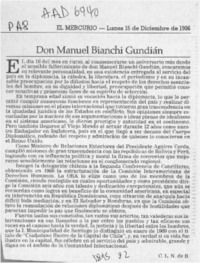 Don Manuel Bianchi Gundián  [artículo] C. L. N. de B.