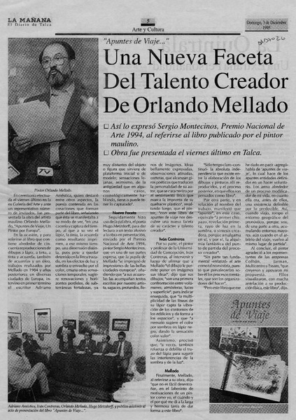 Una Nueva faceta del talento creador de Orlando Mellado  [artículo].