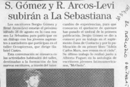 S. Gómez y R. Arcos Levi subirán a La Sebastiana  [artículo].