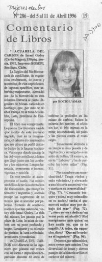 Acuarela del carbón  [artículo] Rocío L'Amar.