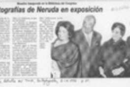 Fotografías de Neruda en exposición