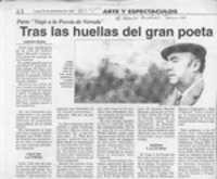 Tras las huellas del gran poeta  [artículo] Leandro Muñoz.