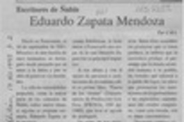 Eduardo Zapata Mendoza  [artículo] C. R. I.