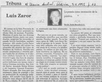 Luis Zaror  [artículo] Erwin Haverbeck O.