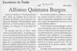 Alfonso Quintana Burgos  [artículo] C. R. I.