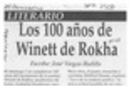 Los 100 años de Winett de Rokha  [artículo] José Vargas Badilla.