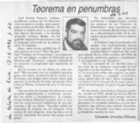 Teorema en penumbras  [artículo] Eduardo Urrutia Gómez.