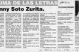 Yohnny Soto Zurita  [artículo] Ernesto Massiglio.
