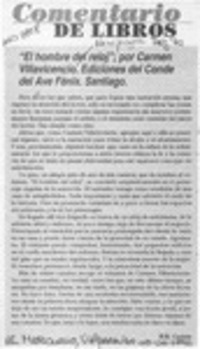 "El Hombre del reloj"  [artículo] H. R. Cortés.