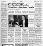Novela sobre el Chacal de Nahueltoro editarán en España  [artículo] J. L. Montes.