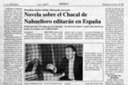 Novela sobre el Chacal de Nahueltoro editarán en España  [artículo] J. L. Montes.