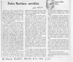 Pedro Martínez, novelista  [artículo] Eugenio Matus Romo.
