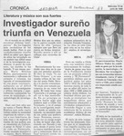 Investigador sureño triunfa en Venezuela  [artículo].