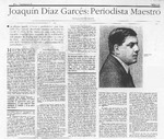 Joaquín Díaz Garcés, periodista maestro