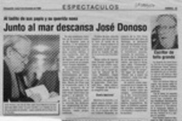 Junto al mar descansa José Donoso  [artículo].