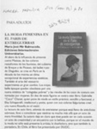 La Moda femenina en el París de enteguerras  [artículo].