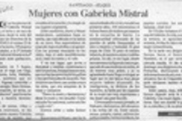 Mujeres con Gabriela Mistral  [artículo] Keka y Mafalda.