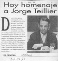 Hoy homenaje a Jorge Teillier  [artículo].